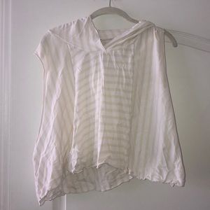 Free People Striped Hoodie and Shorts Set Sz L